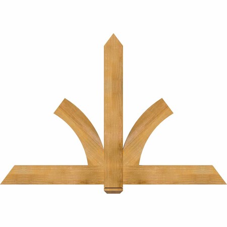 Ekena Millwork Redmond Rough Sawn Timber Gable Bracket, Western Red Cedar, 72"W x 48"H x 2"D x 6"F, 16/12 Pitch GBW072X48X0206RED00RWR